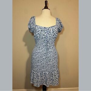 Wild Fable Blue Floral Smocked Mini Dress
